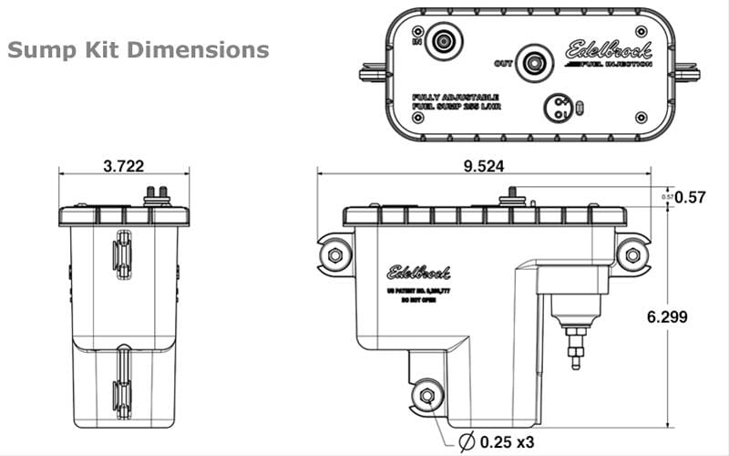 Edelbrock Edelbrock Universal EFI Sump Fuel Systems 36032 Autofit