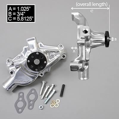 Edelbrock Edelbrock Victor Series High Performance Street Mechanical Water Pumps 8822 Autofit