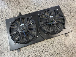 Fenix Cooling Performance Fans & Shrouds Polished / x2 Fenix 80W 12" Mitsubishi Lancer Evo IV, V & VI 4G63 Fan Shroud Kit Autofit