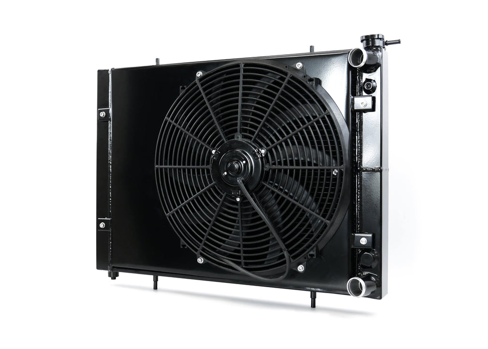 Fenix Cooling Performance Radiator Black [Special Order] / With x1 Fenix 16" 120W Nissan Cefiro A31 & Laurel C33 RB20 & RB25 1988-1994 [Cross-Flow] Autofit