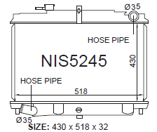 Fenix Cooling Radiator 1995-97 ATLAS TD25 / TD27 [TRUCK] Autofit