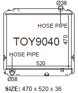 Fenix Cooling Radiator 1996-98 DYNA/TOYOACE [TRUCK] Autofit