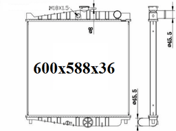 Fenix Cooling Radiator 1997 up Nissan Condor [TRUCK] Autofit