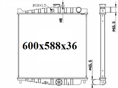 Fenix Cooling Radiator 1997 up Nissan Condor [TRUCK] Autofit