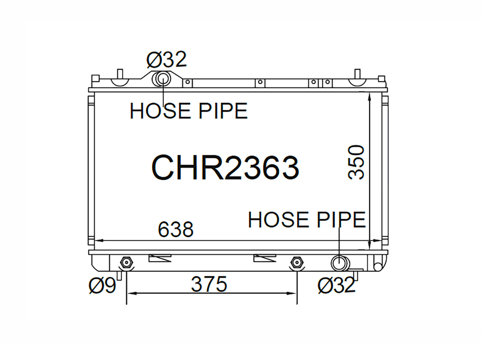 Fenix Cooling Radiator Chrysler / Dodge Neon [MK2] 1.6L & 2.0L Petrol 2000-2006 Autofit