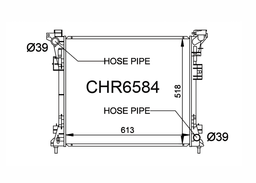 Fenix Cooling Radiator Chrysler Voyager / Grand Voyager RT [MK5] Petrol 2008-2016 Autofit