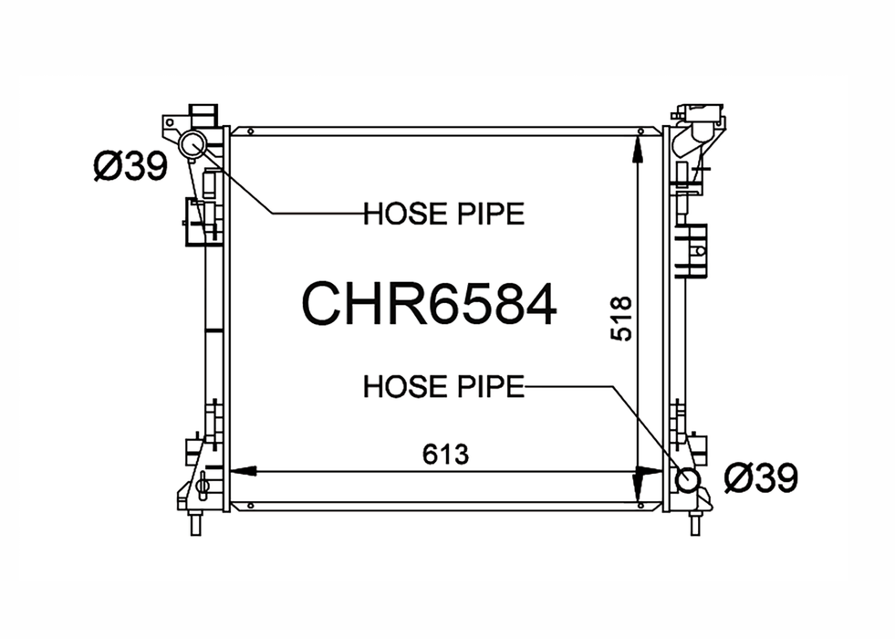 Fenix Cooling Radiator Chrysler Voyager / Grand Voyager RT [MK5] Petrol 2008-2016 Autofit