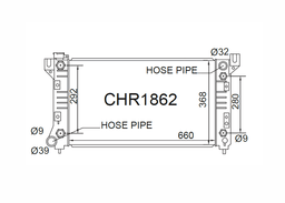Fenix Cooling Radiator Chrysler Voyager NS [MK3] 3.3L & 3.8L V6 Petrol 1996-2000 [Dual Oil Cooler] Autofit