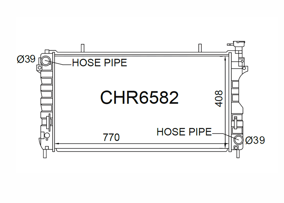 Fenix Cooling Radiator Chrysler Voyager RS [MK4] 2.4L, 3.3L & 3.8L Petrol 2001-2004 Autofit