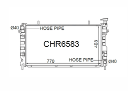 Fenix Cooling Radiator Chrysler Voyager RS [MK4] 2.4L, 3.3L & 3.8L Petrol 2004-2007 Autofit