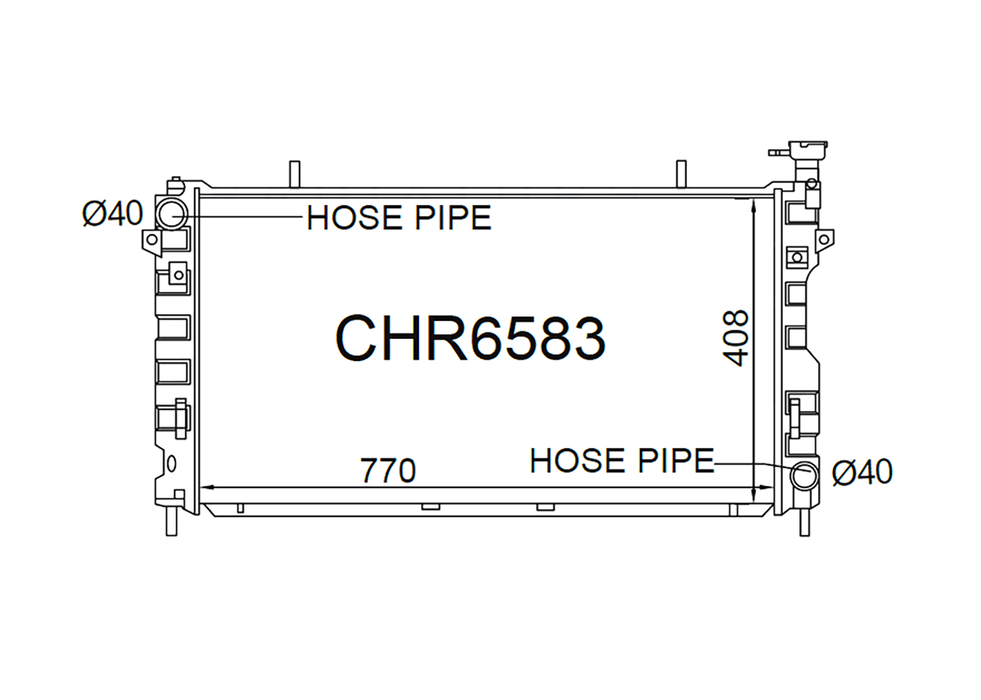Fenix Cooling Radiator Chrysler Voyager RS [MK4] 2.4L, 3.3L & 3.8L Petrol 2004-2007 Autofit