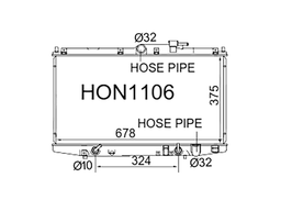 Fenix Cooling Radiator Honda Accord CG1-6 / CF8 & Avancia TA 4Cyl Petrol 1997-2002 Autofit