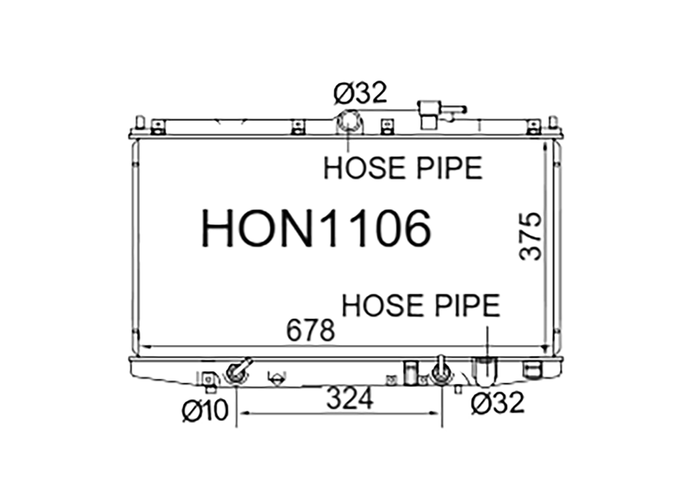 Fenix Cooling Radiator Honda Accord CG1-6 / CF8 & Avancia TA 4Cyl Petrol 1997-2002 Autofit