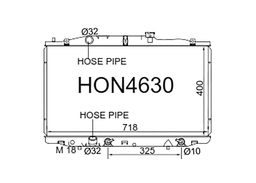 Fenix Cooling Radiator Honda Accord CM 2.4L Petrol 2003-2007 Autofit