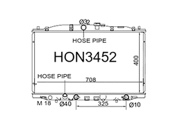 Fenix Cooling Radiator Honda Accord Euro CL / CM 2.4L Petrol 2002-2008 Autofit