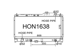 Fenix Cooling Radiator Honda Ascot / Rafaga CE & Inspire / Saber UA 5Cyl Petrol 1993-1998 Autofit