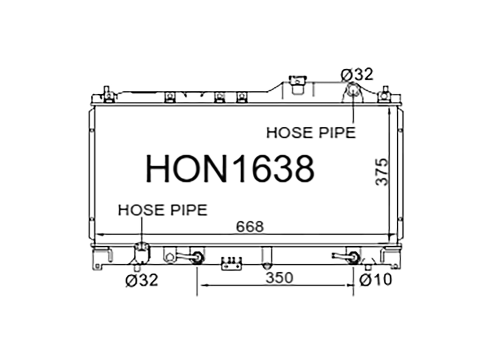 Fenix Cooling Radiator Honda Ascot / Rafaga CE & Inspire / Saber UA 5Cyl Petrol 1993-1998 Autofit