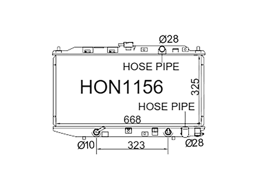 Fenix Cooling Radiator Honda Civic EC / ED / EE / EF & CR-X 1987-1991 Autofit