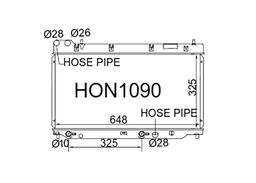 Fenix Cooling Radiator Honda Jazz / Fit GD 1.2L & 1.3L Petrol 2004-2008 [Wide] Autofit