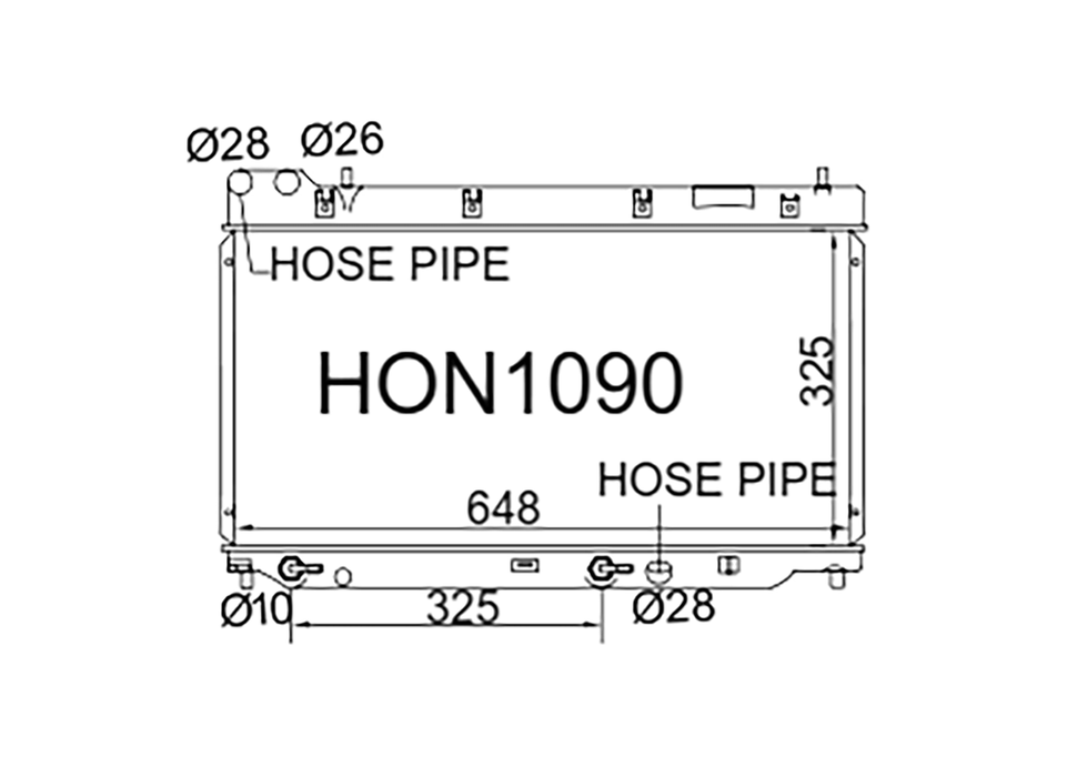 Fenix Cooling Radiator Honda Jazz / Fit GD 1.2L & 1.3L Petrol 2004-2008 [Wide] Autofit