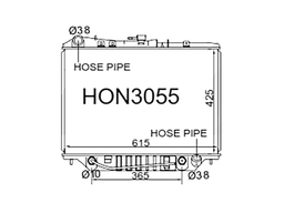 Fenix Cooling Radiator Honda Jazz / Passport UCS 3.1L Diesel 1993-1996 Autofit