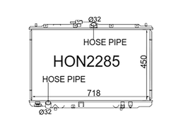 Fenix Cooling Radiator Honda Odyssey RA6 / RA7 / RA8 / RA9 V6 Petrol 1999-2003 [Short Core] Autofit