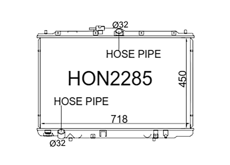 Fenix Cooling Radiator Honda Odyssey RA6 / RA7 / RA8 / RA9 V6 Petrol 1999-2003 [Short Core] Autofit
