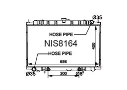Fenix Cooling Radiator Nissan Avenir W11 & Tino V10 2.0L SR20 Petrol 1998-2006 Autofit