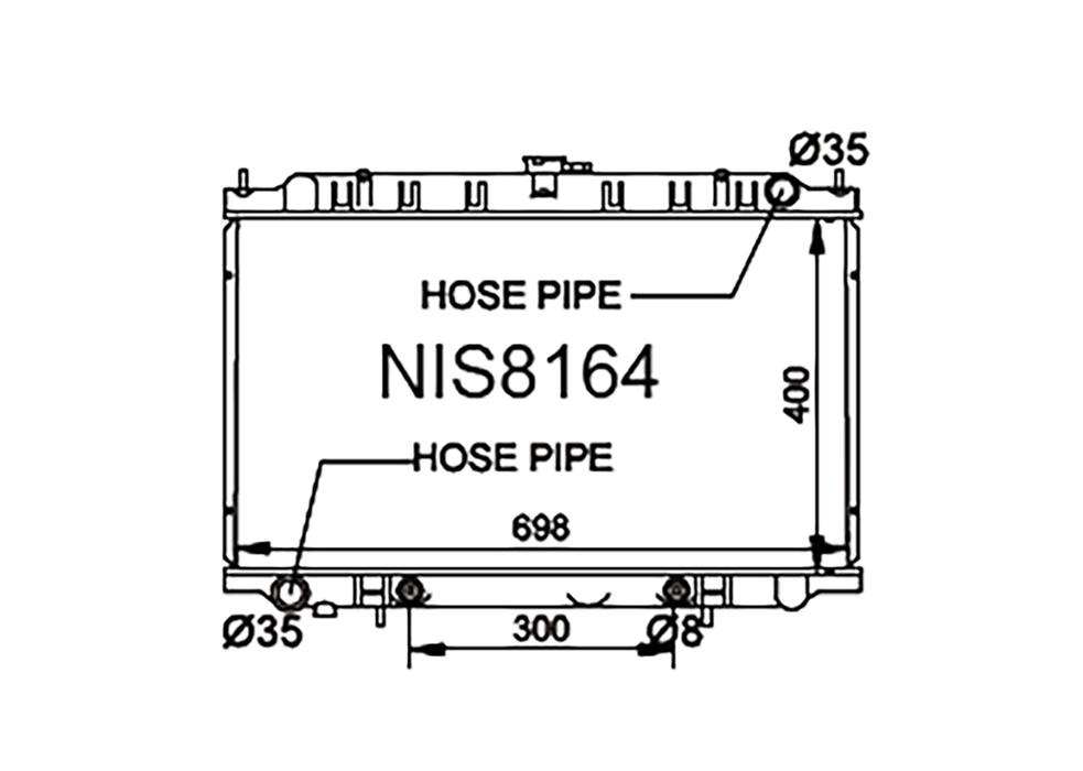 Fenix Cooling Radiator Nissan Avenir W11 & Tino V10 2.0L SR20 Petrol 1998-2006 Autofit