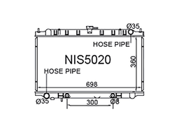 Fenix Cooling Radiator Nissan Wingroad Y11 & Bluebird U14 2.0L SR20 Petrol 1996-2005 Autofit