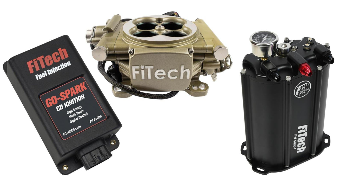 FiTech Fuel Injection FiTech Easy Street 600 HP EFI System Force Fuel/Go-Spark Fuel Injection Master Kits 93505 Autofit