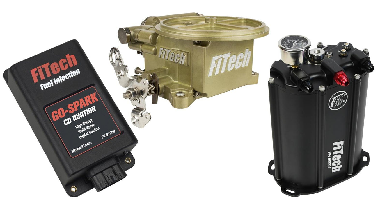 FiTech Fuel Injection FiTech Go EFI 2-Barrel 400 HP Force Fuel/Go-Spark Fuel Injection Master Kits 93500 Autofit