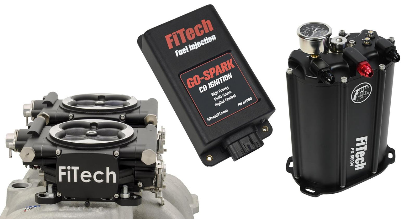FiTech Fuel Injection FiTech Go EFI 2x4 625 HP System Force Fuel/Go Spark Fuel Injection Master Kits 93562 Autofit