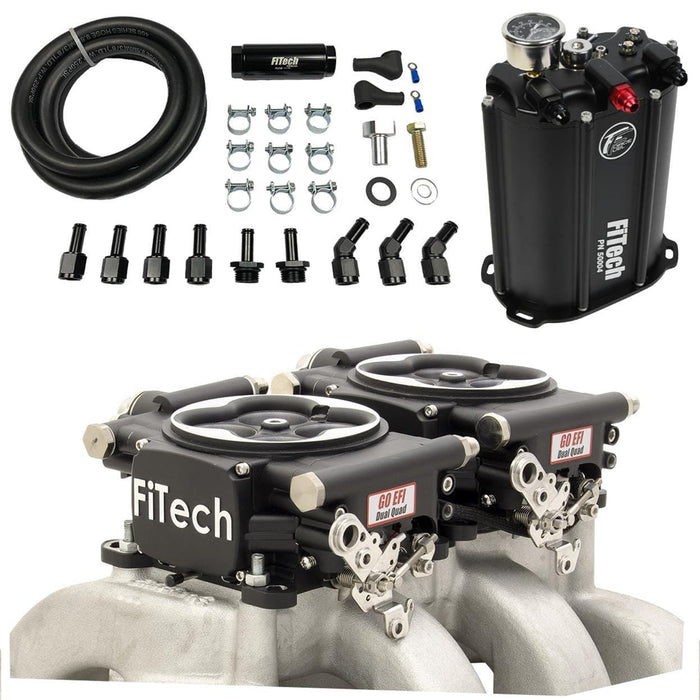 FiTech Fuel Injection FiTech Go EFI 2x4 625 HP System Force Fuel Injection Master Kits 35262 Autofit