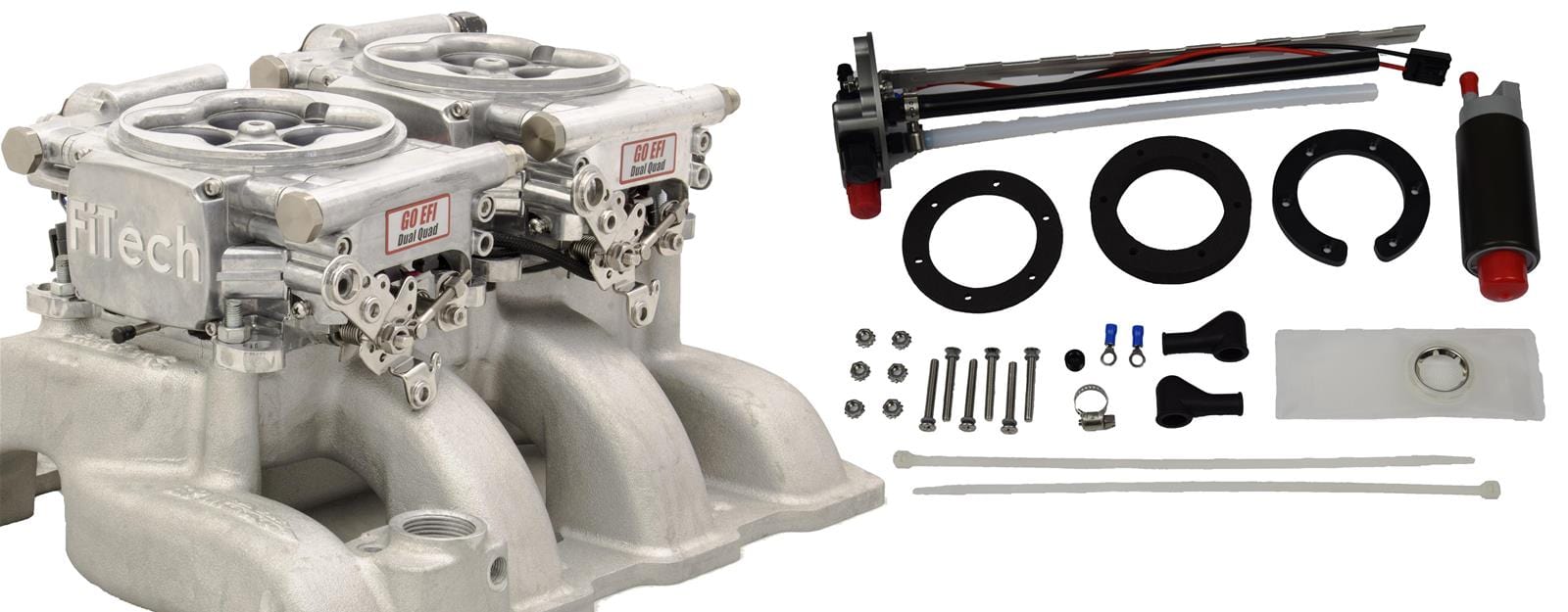 FiTech Fuel Injection FiTech Go EFI 2x4 625 HP System Fuel Injection Master Kits 36261 Autofit