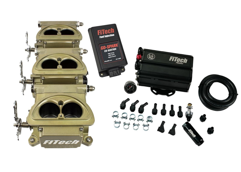 FiTech Fuel Injection FiTech Go EFI 3x2 Tri-Power 600 HP System Force Fuel Injection Master Kits 35561 Autofit