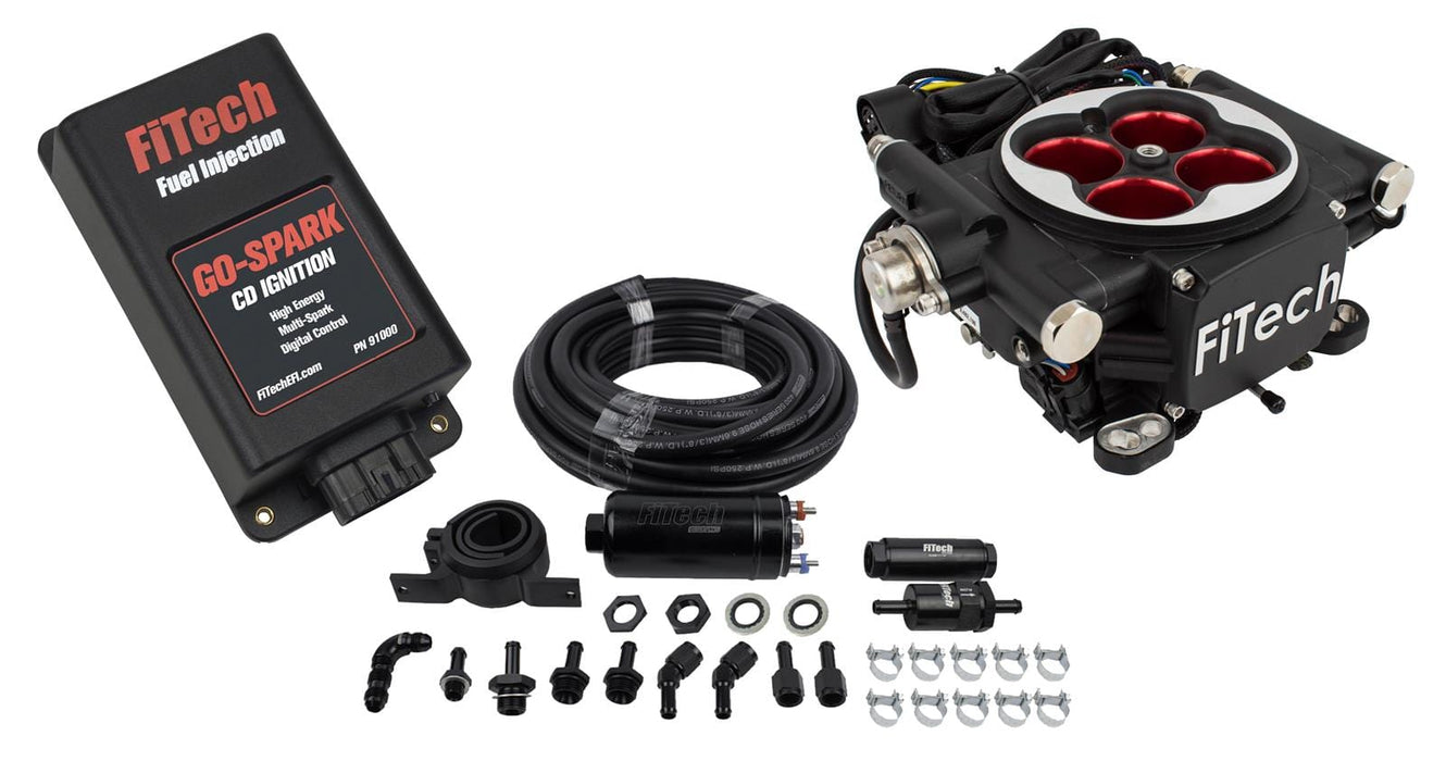 FiTech Fuel Injection FiTech Go EFI 4 600 HP Fuel Injection Systems with Force Fuel Systems 93104 Autofit
