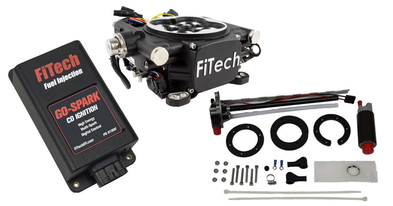 FiTech Fuel Injection FiTech Go EFI 4 600 HP Self-Tuning Fuel Injection Systems with Go Fuel In-Tank Modules 93602 Autofit
