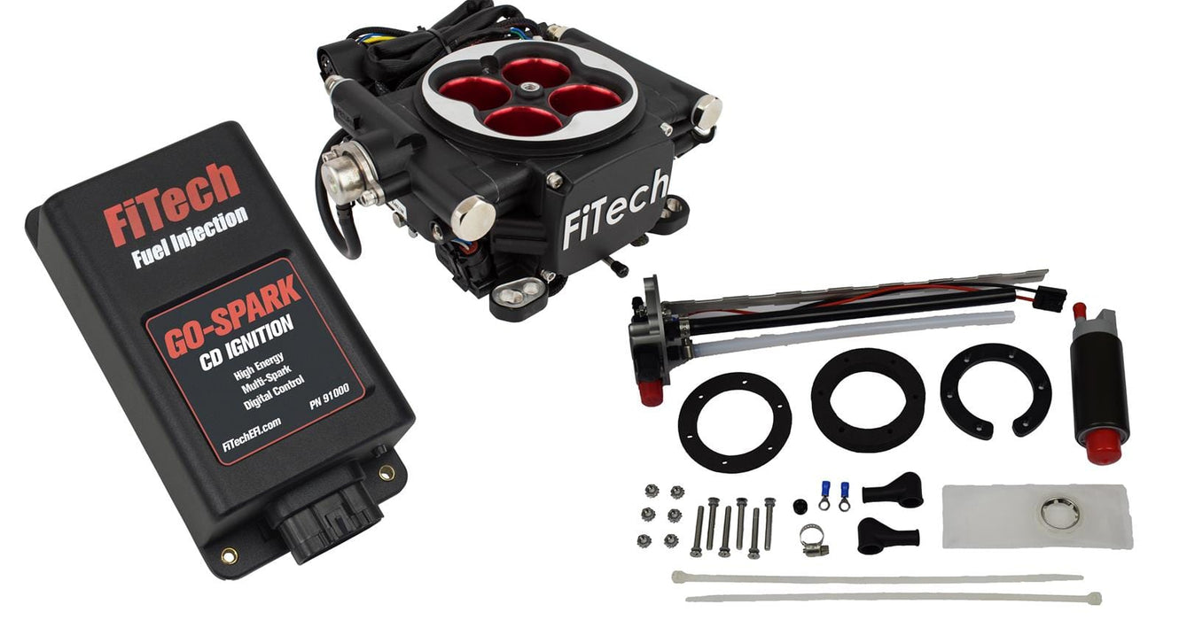 FiTech Fuel Injection FiTech Go EFI 4 600 HP Self-Tuning Fuel Injection Systems with Go Fuel In-Tank Modules 93604 Autofit