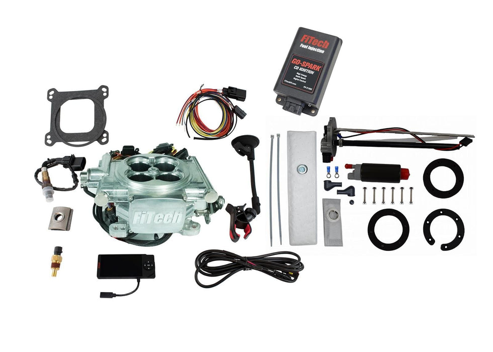 FiTech Fuel Injection FiTech Go EFI 4 600 HP Self-Tuning Fuel Injection Systems with Go Fuel In-Tank Modules 93606 Autofit