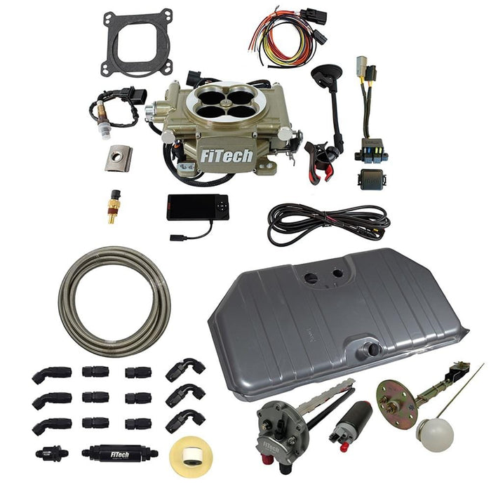 FiTech Fuel Injection FiTech Go EFI 4 600 HP Self-Tuning Fuel Injection Systems with Hy-Fuel In-Tank Retrofit Modules 38002 Autofit