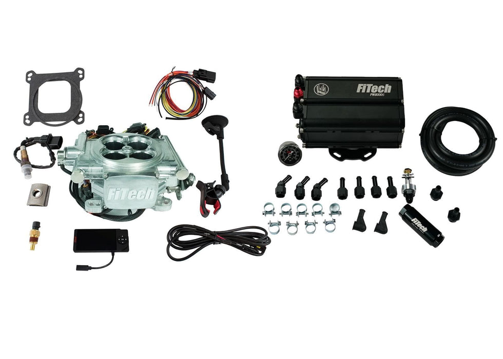 FiTech Fuel Injection FiTech Go EFI 4 Power Adder 600 HP Self-Tuning Fuel Injection System with Force Fuel System 35506 Autofit