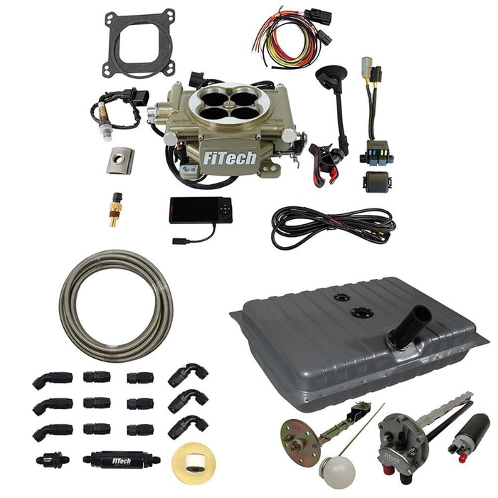 FiTech Fuel Injection FiTech Go EFI 4 Power Adder 600 HP Self-Tuning Fuel Injection Systems with Hy-Fuel Tight-Fit Modules 38004 Autofit