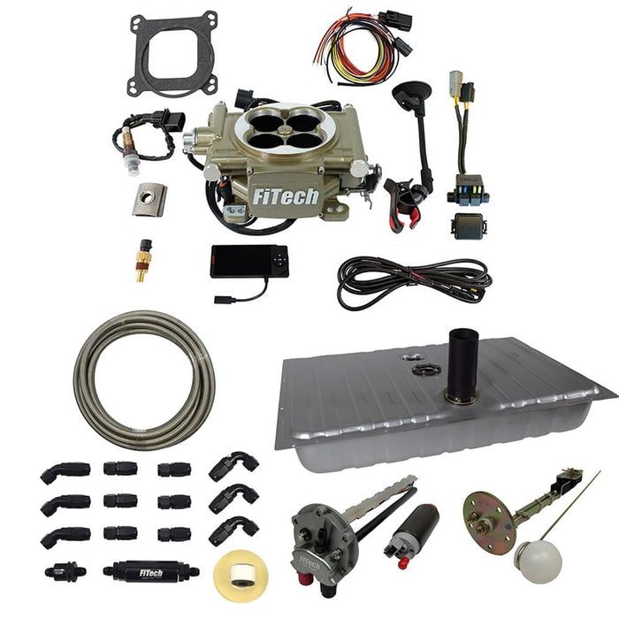 FiTech Fuel Injection FiTech Go Street EFI 400 HP Self-Tuning Fuel Injection Systems with Hy-Fuel Retrofit Modules 38003 Autofit