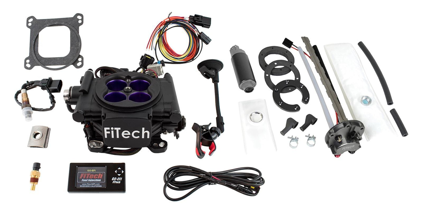 FiTech Fuel Injection FiTech MeanStreet EFI 800 HP Self-Tuning Fuel Injection Systems with Go Fuel In-Tank Modules 36208 Autofit