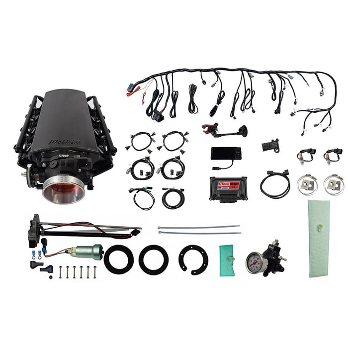 FiTech Fuel Injection FiTech Ultimate LS EFI 1,000 HP Fuel Injection Systems with Go Fuel In-Tank Module 76130 Autofit