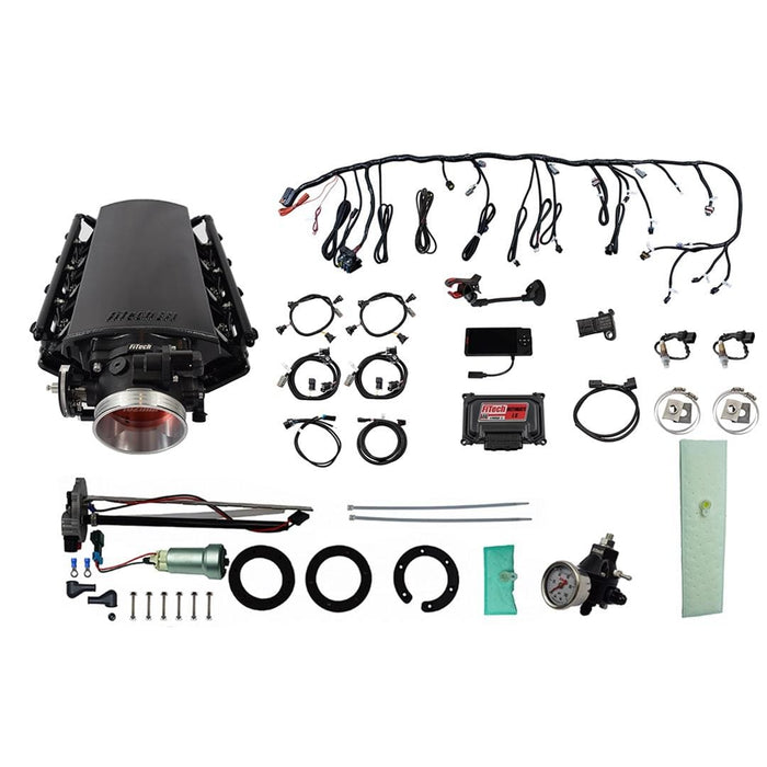 FiTech Fuel Injection FiTech Ultimate LS EFI 1,000 HP Fuel Injection Systems with Go Fuel In-Tank Module 76134 Autofit