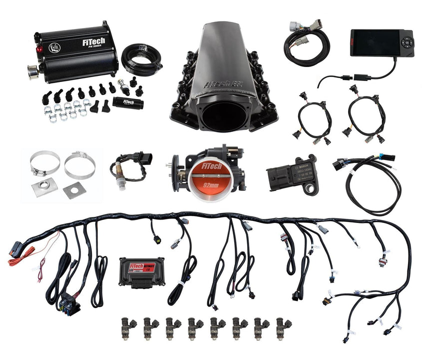 FiTech Fuel Injection FiTech Ultimate LS EFI 500 HP Fuel Injection Systems with Force Fuel 75202 Autofit