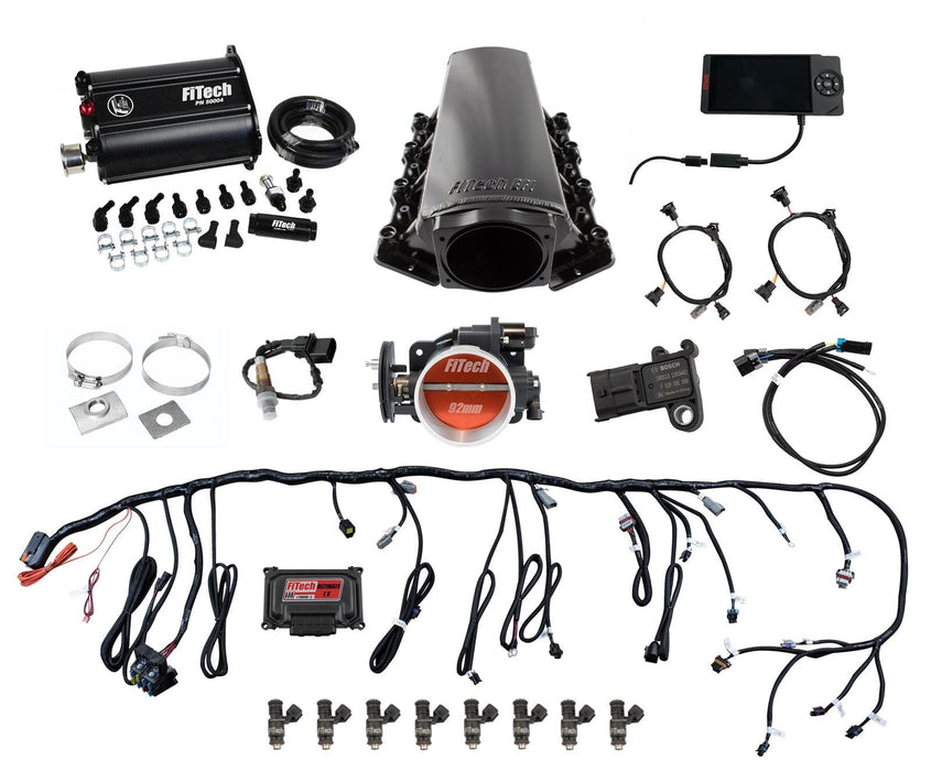 FiTech Fuel Injection FiTech Ultimate LS EFI 500 HP Fuel Injection Systems with Force Fuel 75206 Autofit