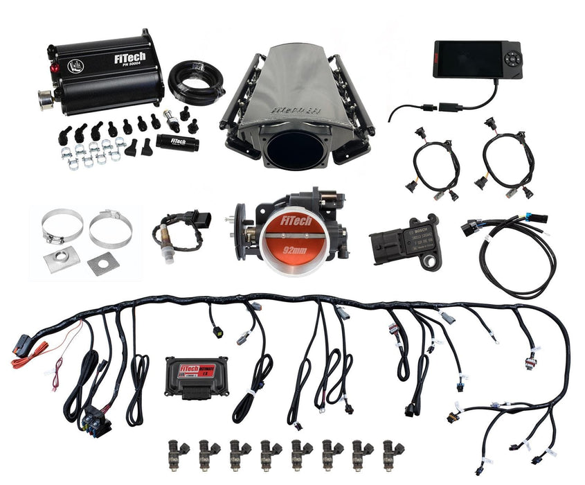 FiTech Fuel Injection FiTech Ultimate LS EFI 500 HP Fuel Injection Systems with Force Fuel 75211 Autofit